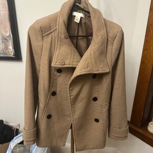 Women’s H&M size 6 faux wool pea coat, double breasted